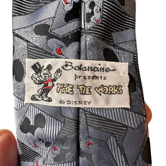 Vtg Disney All Over Mickey Mouse Rare Balancine The Tie Works Mens Neck Tie USA - Picture 7 of 10